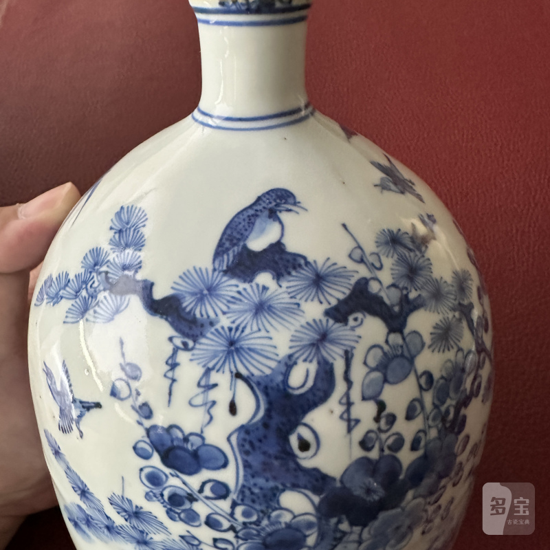 明崇祯 青花喜上眉梢图酒壶 - 图15